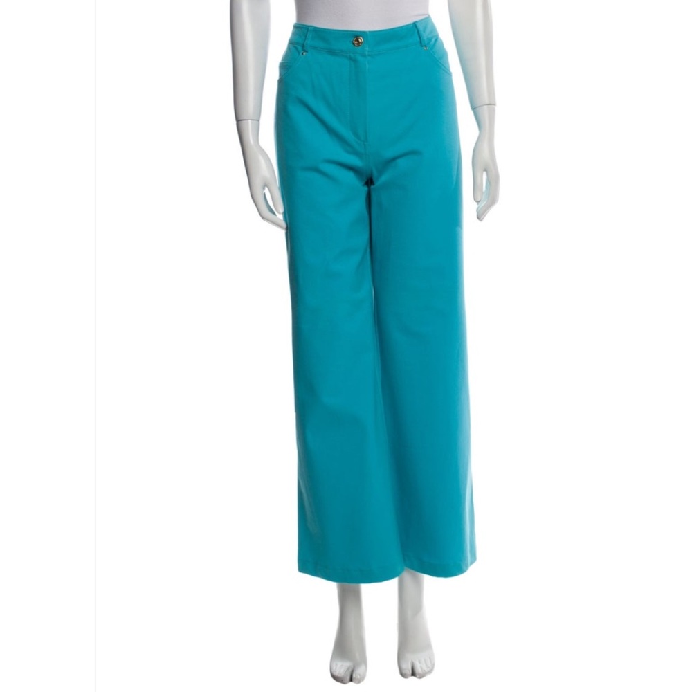 St. John Sport by Marie Gray Turquoise Wide-Leg Pants Size 8